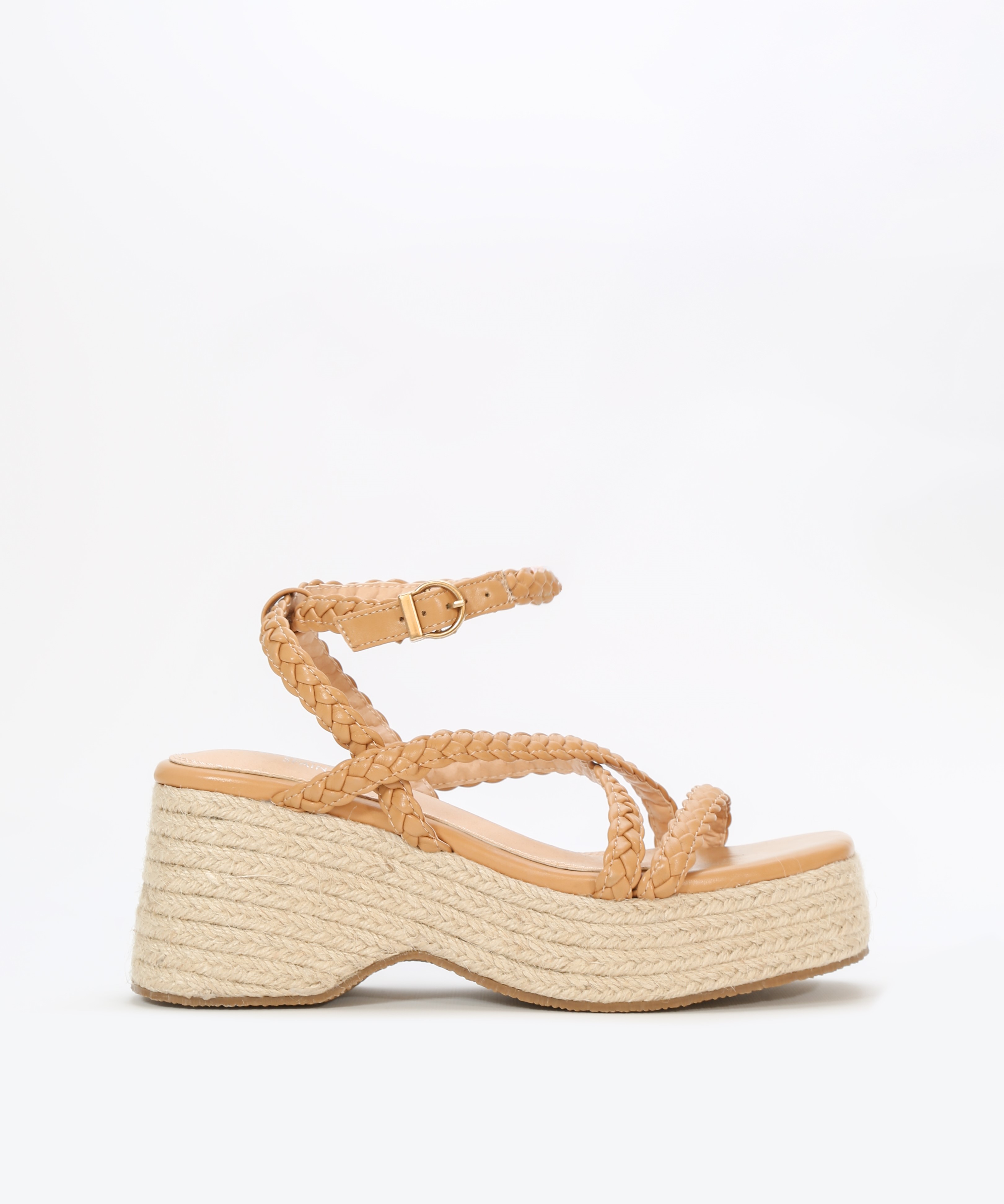 Sandalias plataforma tiras trenzadas